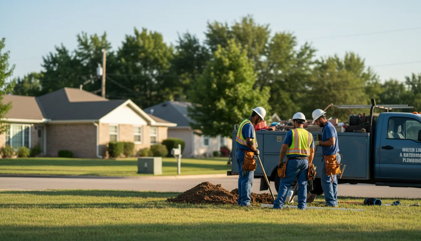 Residential water line and bathroom plumbing service in New Castle, IN